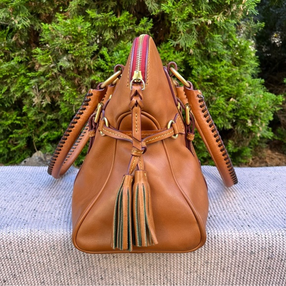 Dooney & Bourke Florentine Domed Buckle Satchel in Natural - Picture 4 of 12